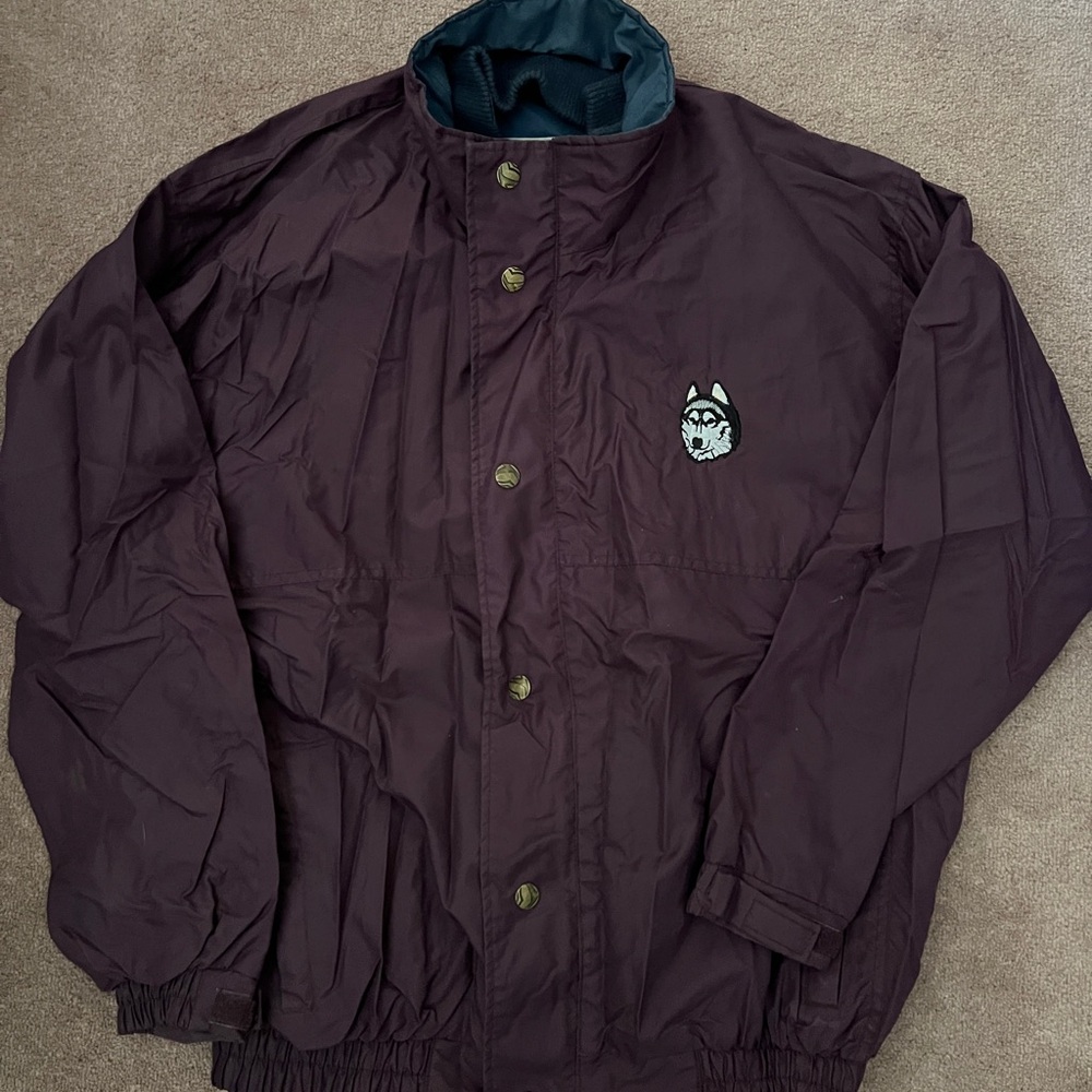 Men's Maroon Jacket with Embroidered Logo